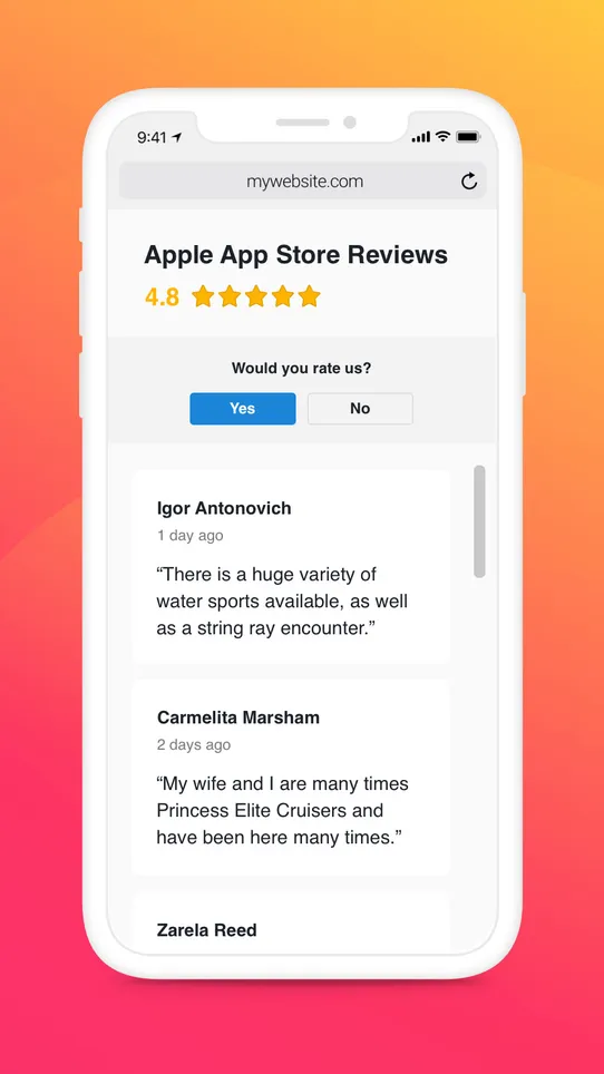 Apple App Store Reviews screenshot