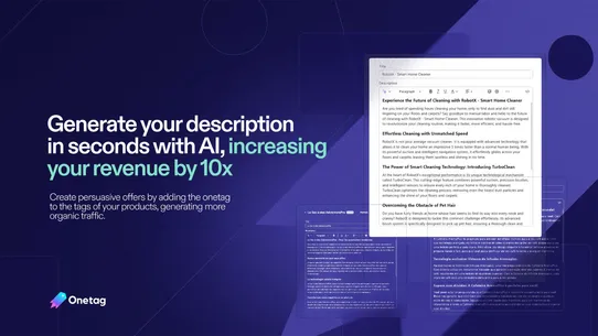 Onetag: AI Product Description screenshot