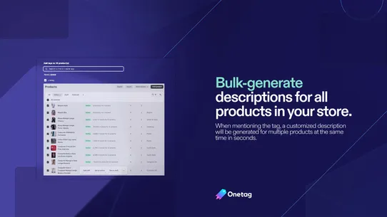 Onetag: AI Product Description screenshot
