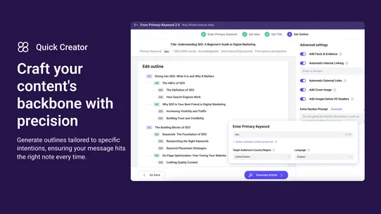 QuickCreator ‑ AI Blog Writer screenshot