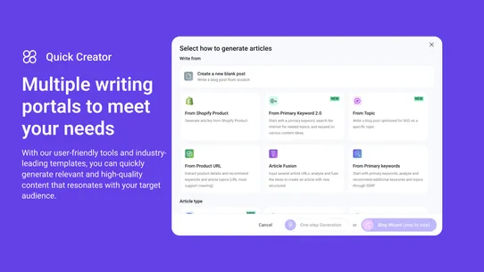 QuickCreator ‑ AI Blog Writer screenshot