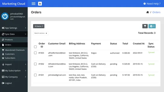 Webkul: Sync Marketing Cloud screenshot