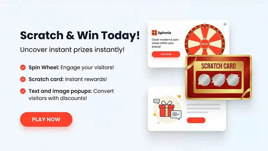 Spinnio Spin Wheel Email PopUp screenshot