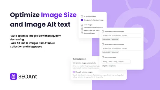 SEOAnt:AI SEO &amp;Image Optimizer screenshot