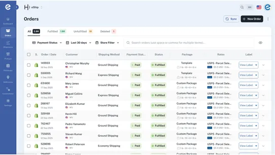 eShip: Shipping &amp; fulfillment screenshot