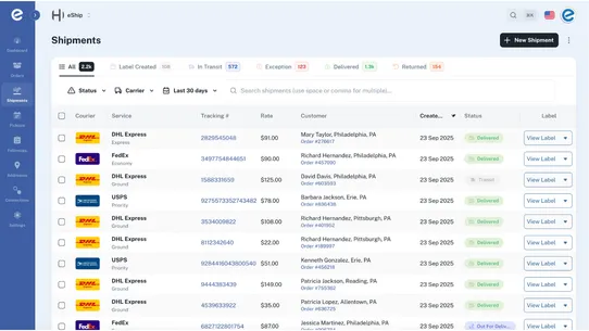 eShip: Shipping &amp; fulfillment screenshot