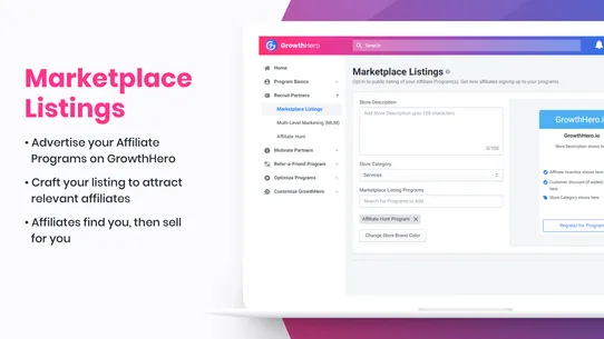 GrowthHero Affiliate Marketing screenshot