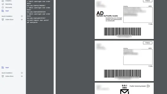 PostNL Labels &amp; Shipments screenshot