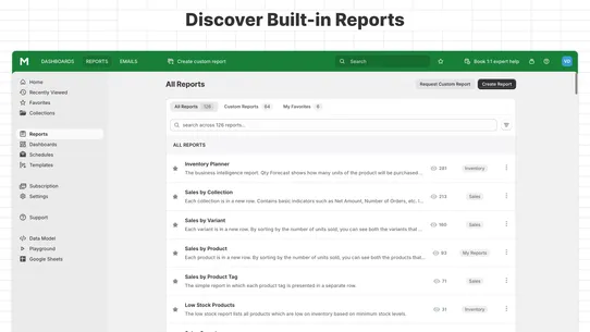 Mipler — Advanced Reports screenshot