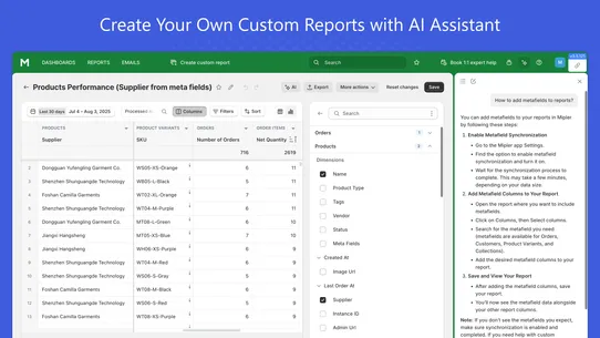 Mipler — Advanced Reports screenshot