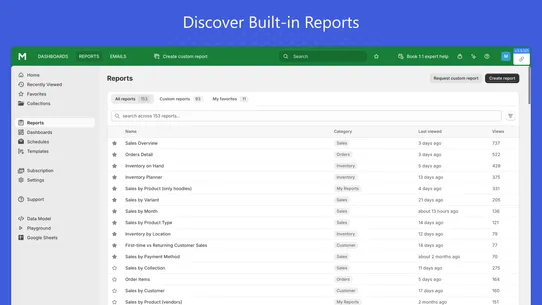 Mipler — Advanced Reports screenshot