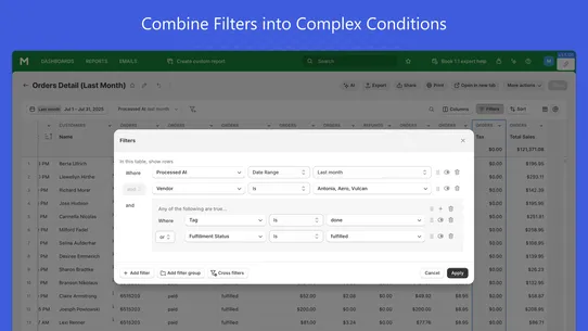 Mipler — Advanced Reports screenshot