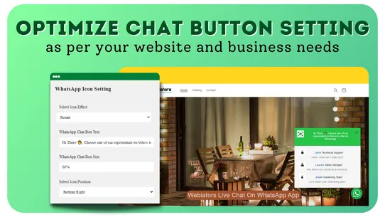 Webiators ‑ WhatsApp Live Chat screenshot