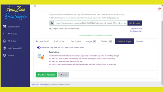 AmaZone DropShipper + Walmart screenshot