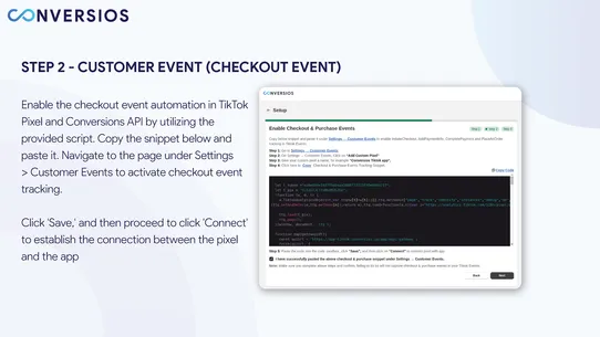 Conversios TikTok Events API screenshot