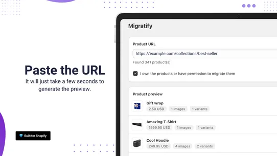 Migratify ‑ Copy Products screenshot