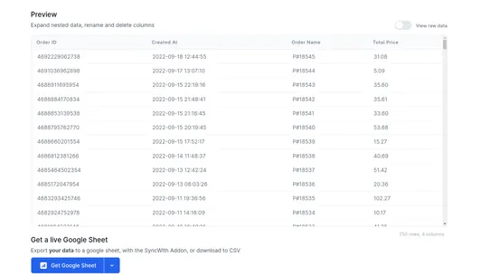 SyncWith Data Export Reports screenshot