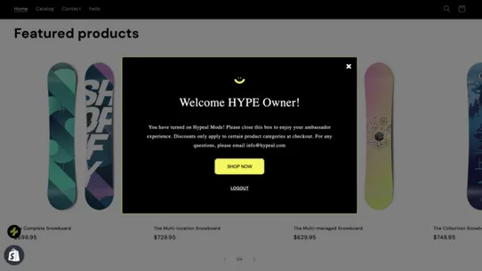 Hypeal Paid Loyalty Cards screenshot