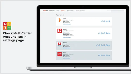 Joovii Multi Carrier Shipping screenshot