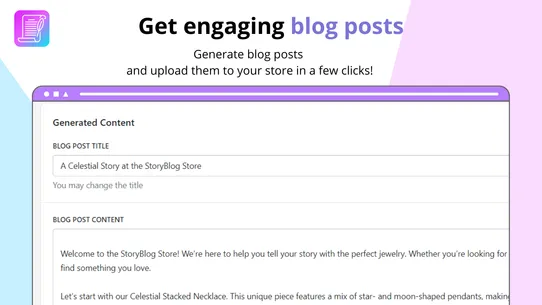 StoryBlog: Blog Post Generator screenshot