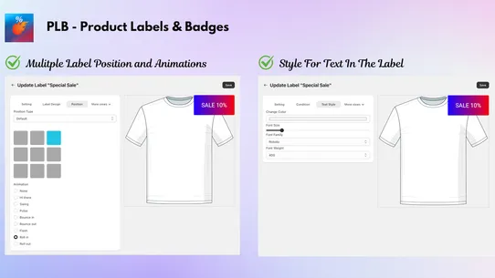 PLB ‑ Product Labels &amp; Badges screenshot