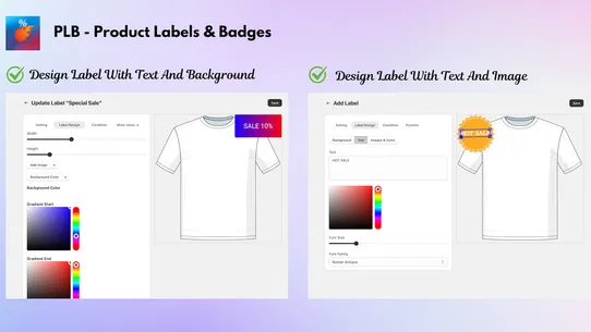 PLB ‑ Product Labels &amp; Badges screenshot