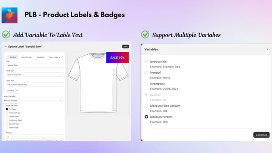 PLB ‑ Product Labels &amp; Badges screenshot