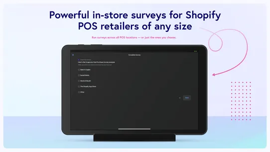 Grapevine Post Purchase Survey screenshot