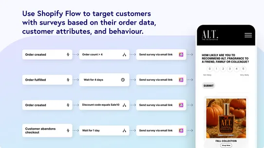 Grapevine Post Purchase Survey screenshot
