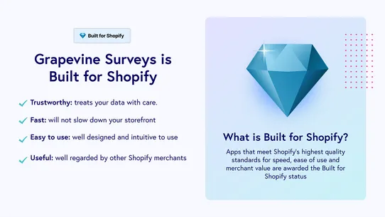 Grapevine Post Purchase Survey screenshot