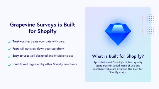 Grapevine Post Purchase Survey screenshot