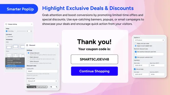 Smarter PopUp &amp; Coupon Code screenshot