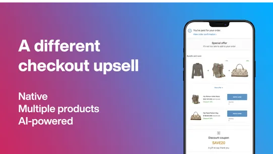 Argo AI Checkout Upsell screenshot