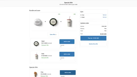 Argo AI Checkout Upsell screenshot