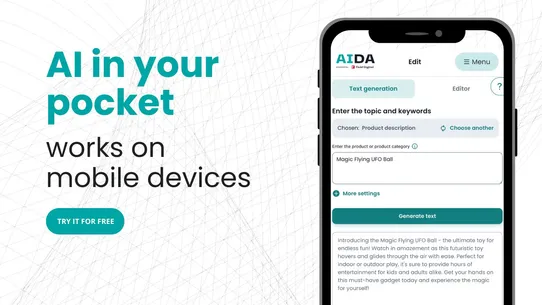 AIDA: AI marketing assistant screenshot