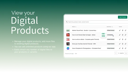 Digital Downloads ‑ Sellkite screenshot