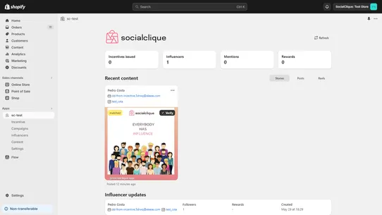 SocialClique Customer Advocacy screenshot