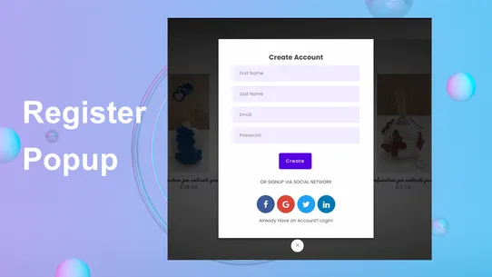 Quick Social Login screenshot