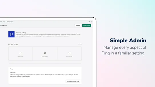 Ping ‑ Product features screenshot