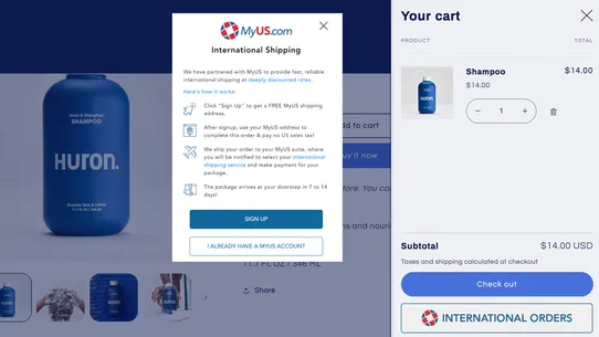 MyUS International Shipping screenshot