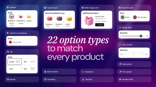 APO Product Options, Variants screenshot