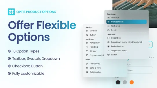 OPTIS Product Options, Variant screenshot
