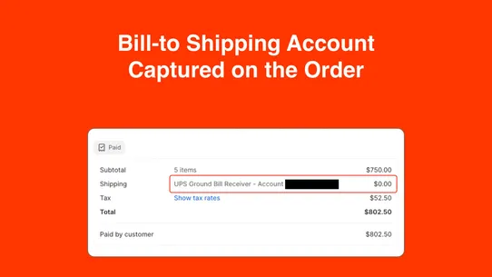 DIY Shipping Account Capture screenshot