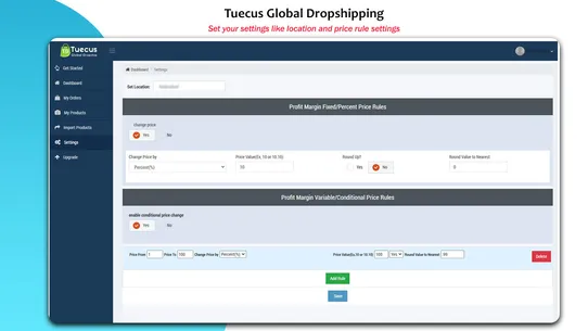 Tuecus India Dropshipping screenshot