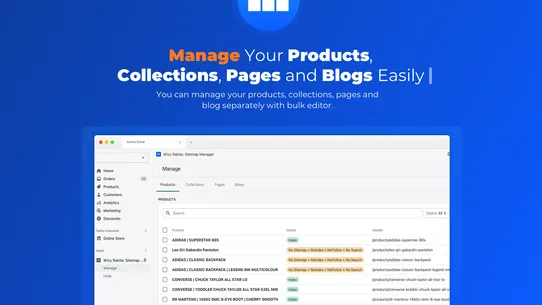 Wizy XML Sitemap Manager screenshot