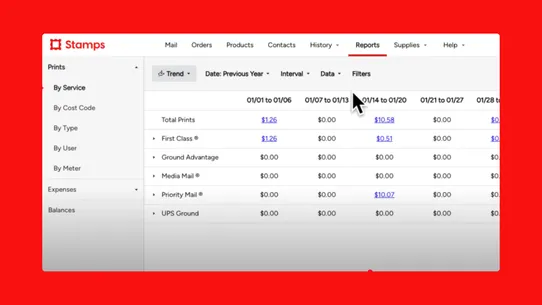 Stamps.com Orders screenshot