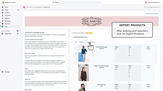 Pink Martini Drop Shipping screenshot