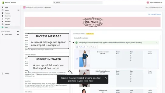 Pink Martini Drop Shipping screenshot