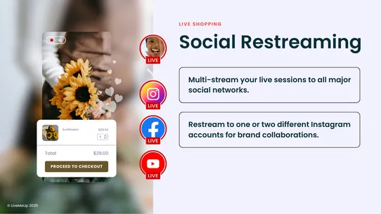 LiveMeUp Live Shopping Events screenshot