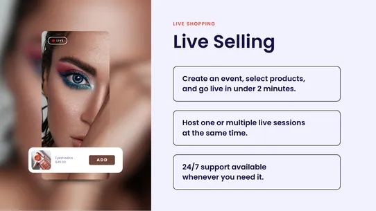 LiveMeUp Live Shopping Events screenshot